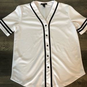 Forever 21 button up baseball style shirt